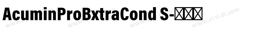 AcuminProBxtraCond S字体转换